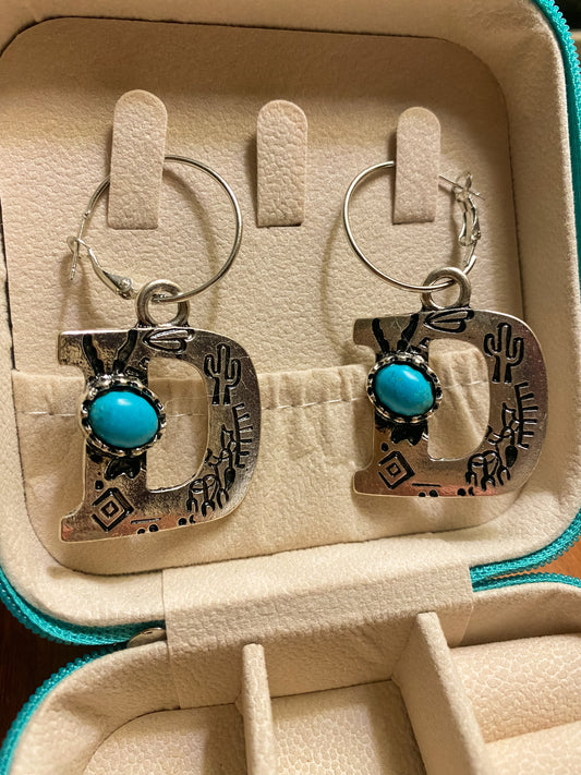 Stamped/Turquoise Letters