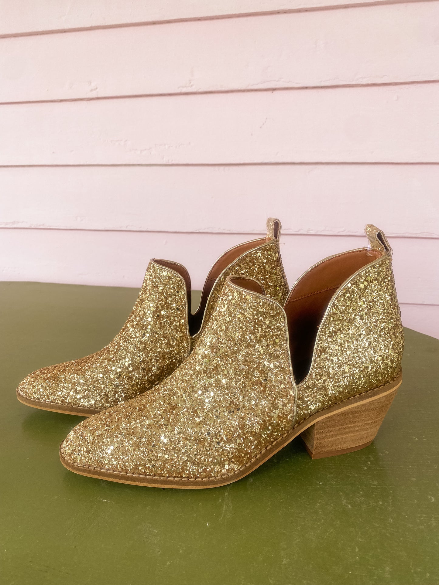 Glow Up Booties-Gold